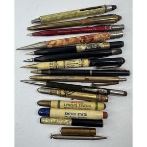 Lot Of 16 Vintage Antique Pens & Pencils Cincinnat Chicago NYC Philadelphia